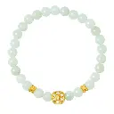 S925 sterling silver Fu brand natural Hetian jade bracelet high-grade atmospheric sterling silver women's bracelet holiday gift