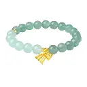 Green Strawberry Crystal Quartzite Bracelet S925 Sterling Silver Chinese Style High-end Lily of the Valley Women's Jewelry