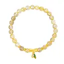 999 Pure Gold Bamboo Golden Hair crystal Beaded Bracelet Does Not Fade New Chinese Style High-end Female Jewelry
