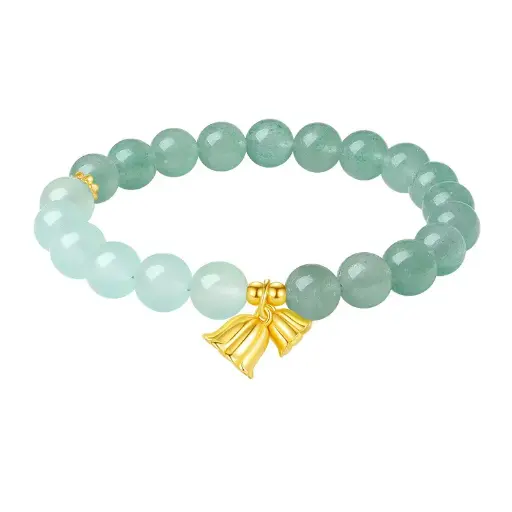 Green Strawberry Crystal Quartzite Bracelet S925 Sterling Silver Chinese Style High-end Lily of the Valley Women's Jewelry